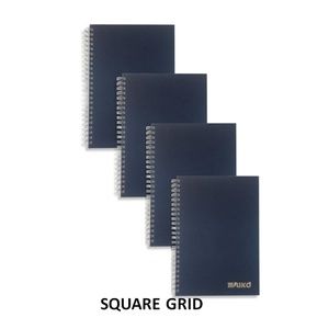 A5 SIZE KRAFT HARDCOVER SPIRAL 4PCS(SQUARE GRID)